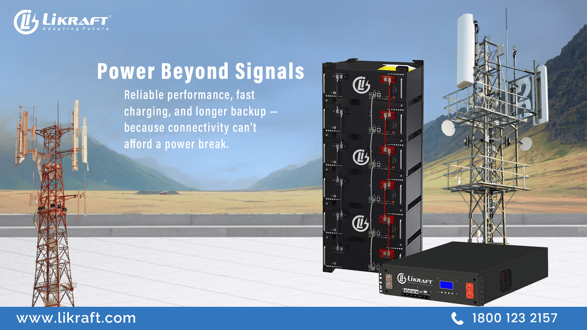 Telecom Tower Lithium Battery 48V - DuraEdge Telecom Battery India